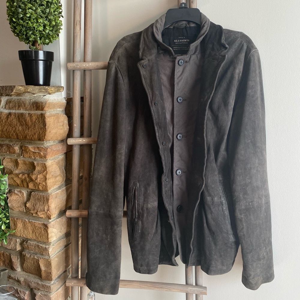 All Saints Sumise Leather Blazer